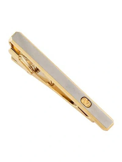 Pre-owned Valentino Garavani Two-tone V Logo Signature Tie Clip In Multicolor