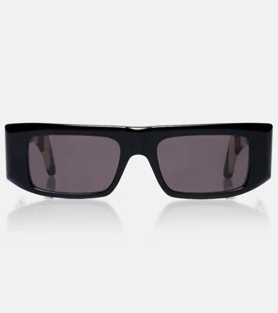 Valentino Ultra Vintage Vlogo Flat-top Sunglasses In Black