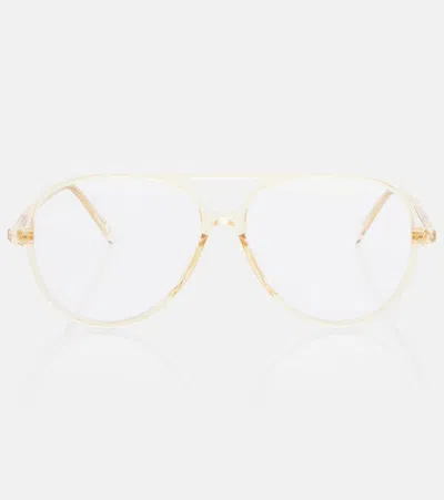 Valentino Garavani Ultralight V Vlogo Aviator Glasses In Gold