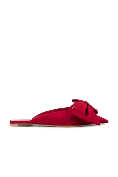 Valentino Garavani Unchateau Bow Mule In Red V