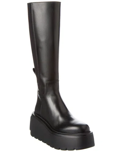 Valentino Garavani Valentino Uniqueform 85 Leather Boot In Black