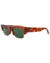 Valentino 52mm Rectangular Sunglasses In Brown