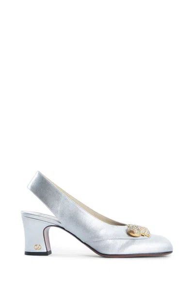 VALENTINO GARAVANI ADAMNTINE SLINGBACK PUMPS IN GLITTER FABRIC