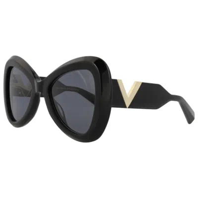 Valentino Unisex Sunglasses In Black