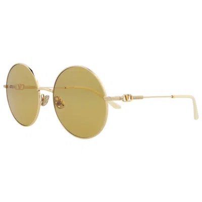 Valentino Unisex Sunglasses In Gold