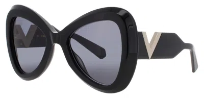 Valentino Unisex V-gold-iii-vls Sunglasses 53-22-140 Made In Japan In White