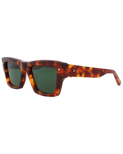 Valentino Unisex Vls-106c 53mm Sunglasses In Brown
