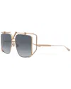 Valentino V-light Blue Titanium Square Sunglasses