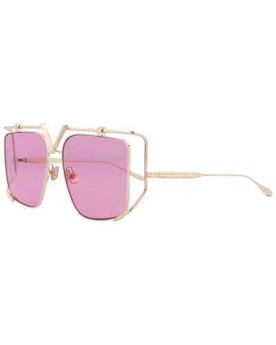 Valentino Unisex Vls-116c59 59mm Sunglasses In Gold
