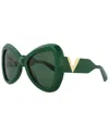 Valentino Unisex Vls-138c53 53mm Sunglasses In Green