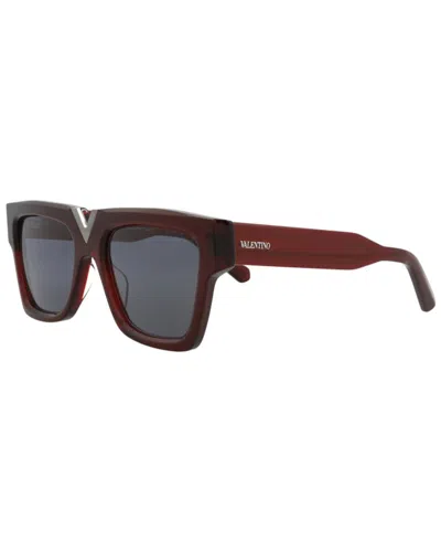 Valentino Unisex Vls-162c51 51mm Sunglasses In Burgundy