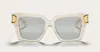 Valentino Transparent I Squared Frame Sunglasses In Ivory