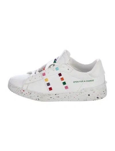 Pre-owned Valentino Garavani Untitled 'open For A Change' Sneakers In White