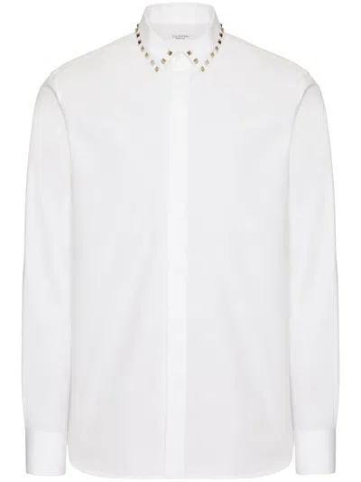 Valentino Garavani Shirt With Flower Patch In White