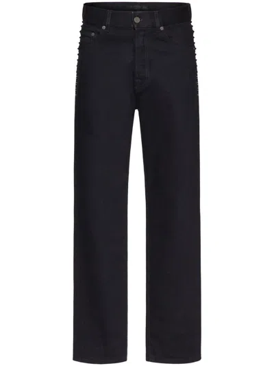 Valentino Untitled Studs Black Denim Slim Fit Jeans For Men