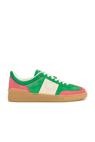 Valentino Garavani Up Village Sneaker In Sweet Pink  Verde Sport  & Glace