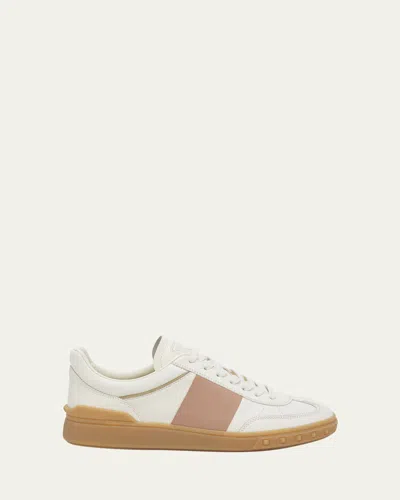 Valentino Garavani Upvillage Bicolor Stripe Low-top Sneakers In White