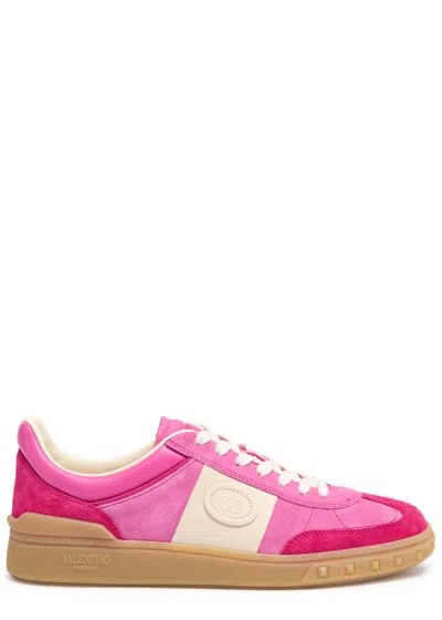 VALENTINO GARAVANI VALENTINO UPVILLAGE CROSTA PANELLED SUEDE SNEAKERS