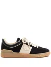 Valentino Garavani Lace-up Footwear Featuring Contrast Panel In Black