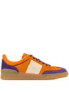Valentino Upvillage Crosta Suede-leather Sneakers In Orange