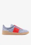 Valentino Garavani Men Upvillage Low Top Sneaker In Split Leather And Calfskin Nappa Leather In Blue