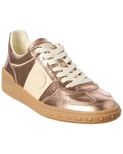 Valentino Garavani Valentino Upvillage Leather Sneaker In Gold