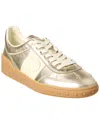 Valentino Low-top Metallic Finish Rubber Sole Sneakers In Gold