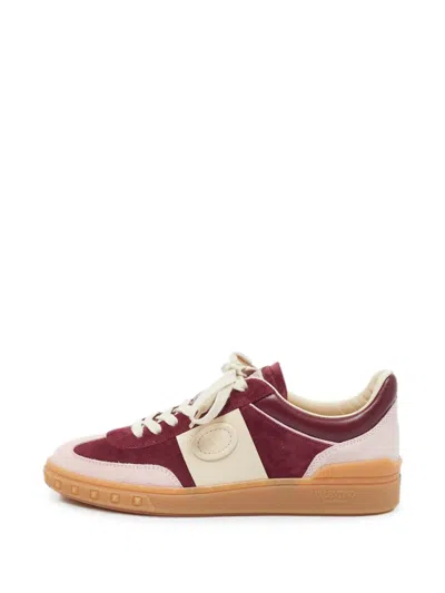 Pre-owned Valentino Garavani Upvillage Leather Sneakers In Red