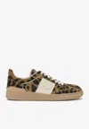 Valentino Garavani Upvillage Trainer In Pony-effect Calfskin Leather Woman Animal Print 39.5 In Multi