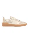 Valentino Garavani Upvillage Panelled Metallic Leather Sneakers In Nude