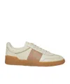 Valentino Upvillage Bicolor Stripe Low-top Sneakers In White