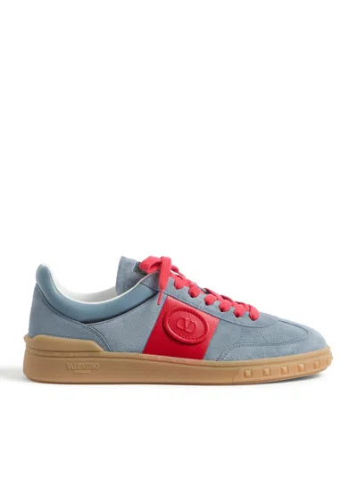 VALENTINO GARAVANI UPVILLAGE LOW TOP SNEAKER IN SPLIT LEATHER AND CALFSKIN NAPPA LEATHER