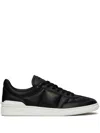 Valentino Black Upvillage Low Top Nappa Leather Sneakers In 黑色