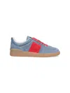 Valentino Garavani Men Upvillage Low Top Sneaker In Split Leather And Calfskin Nappa Leather In Gray