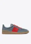 Valentino Garavani Men Upvillage Low Top Sneaker In Split Leather And Calfskin Nappa Leather In Gray
