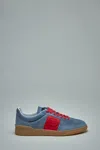 Valentino Garavani Men Upvillage Low Top Sneaker In Split Leather And Calfskin Nappa Leather In Grey