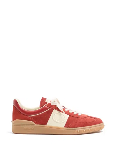 Valentino Garavani Upvillage Low Top Trainers In Split Leather And Calfskin Nappa Leather In Multi