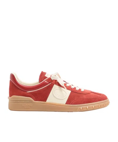 Valentino Garavani Upvillage Low Top Trainers In Split Leather And Calfskin Nappa Leather In Multi