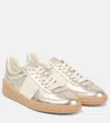 Valentino Garavani Upvillage Panelled Metallic Leather Sneakers In Gold