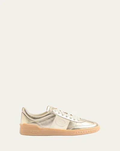 VALENTINO GARAVANI UPVILLAGE METALLIC LOW-TOP SNEAKERS