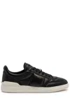 Valentino Black Upvillage Low Top Nappa Leather Sneakers In Black