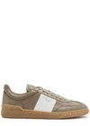 Valentino Garavani Upvillage Panelled Leather Sneakers In Coffee