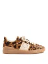 Valentino Garavani Upvillage Trainer In Pony-effect Calfskin Leather Woman Animal Print 39.5 In Brown