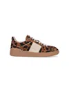 Valentino Upvillage Leopard Calf Hair Sneakers In Brown