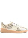Valentino Garavani Upvillage Panelled Metallic Leather Sneakers In Gold