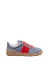 Valentino Garavani Men Upvillage Low Top Sneaker In Split Leather And Calfskin Nappa Leather In Gray
