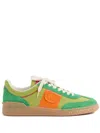 Valentino Multicolor Suede And Fabric Upvillage Sneakers In Green