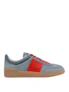 Valentino Garavani Men Upvillage Low Top Sneaker In Split Leather And Calfskin Nappa Leather In Gris