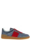 Valentino Garavani Men Upvillage Low Top Sneaker In Split Leather And Calfskin Nappa Leather