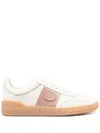Valentino Upvillage Low-top Leather Sneakers In Neutrals